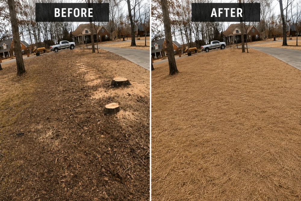 Stump grinding Austin TX - tree stump before removal